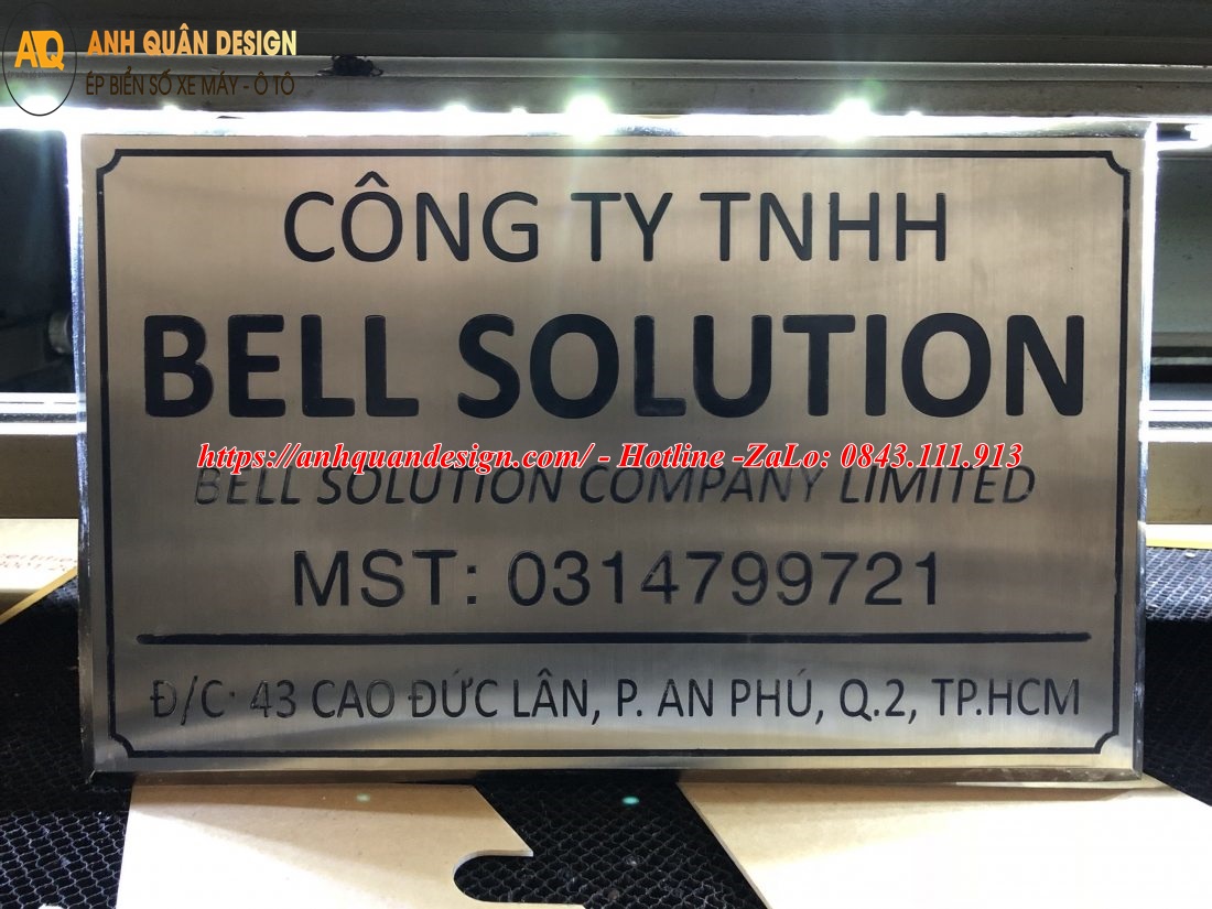 Biển Tên Công Ty Inox