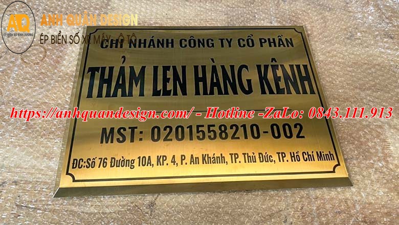 Bảng Tên Công Ty Inox