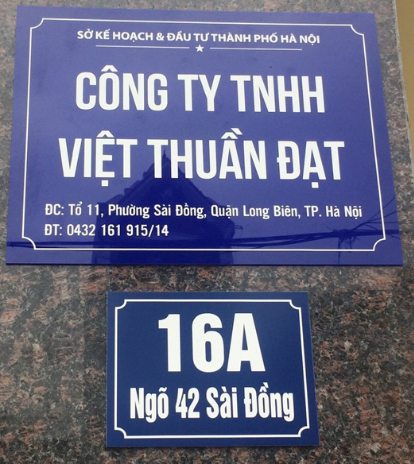 Biển Tên Công Ty Mica