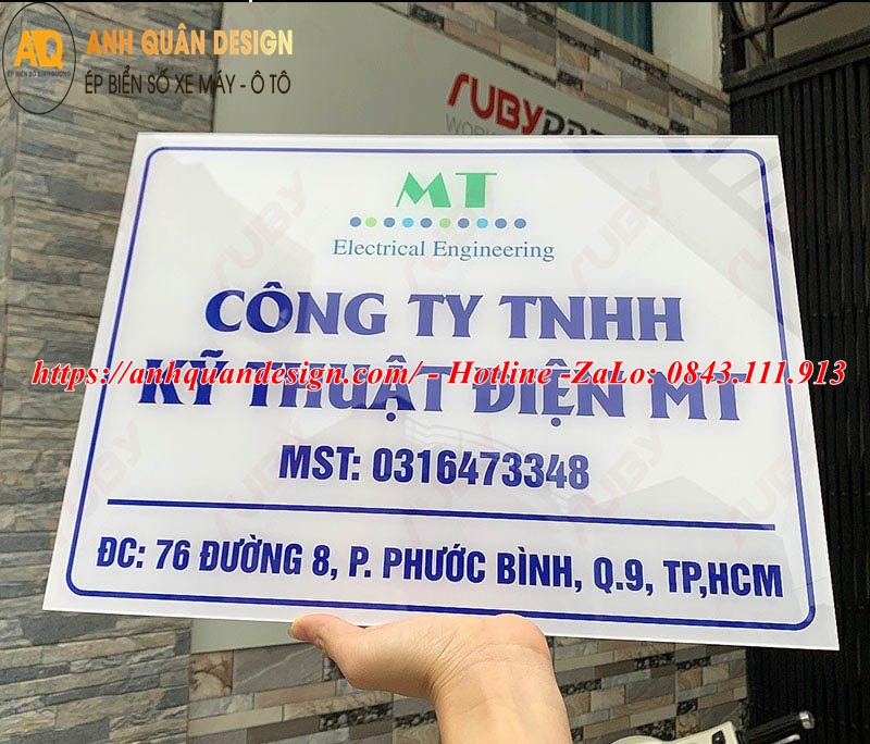 Biển Tên Công Ty Mica