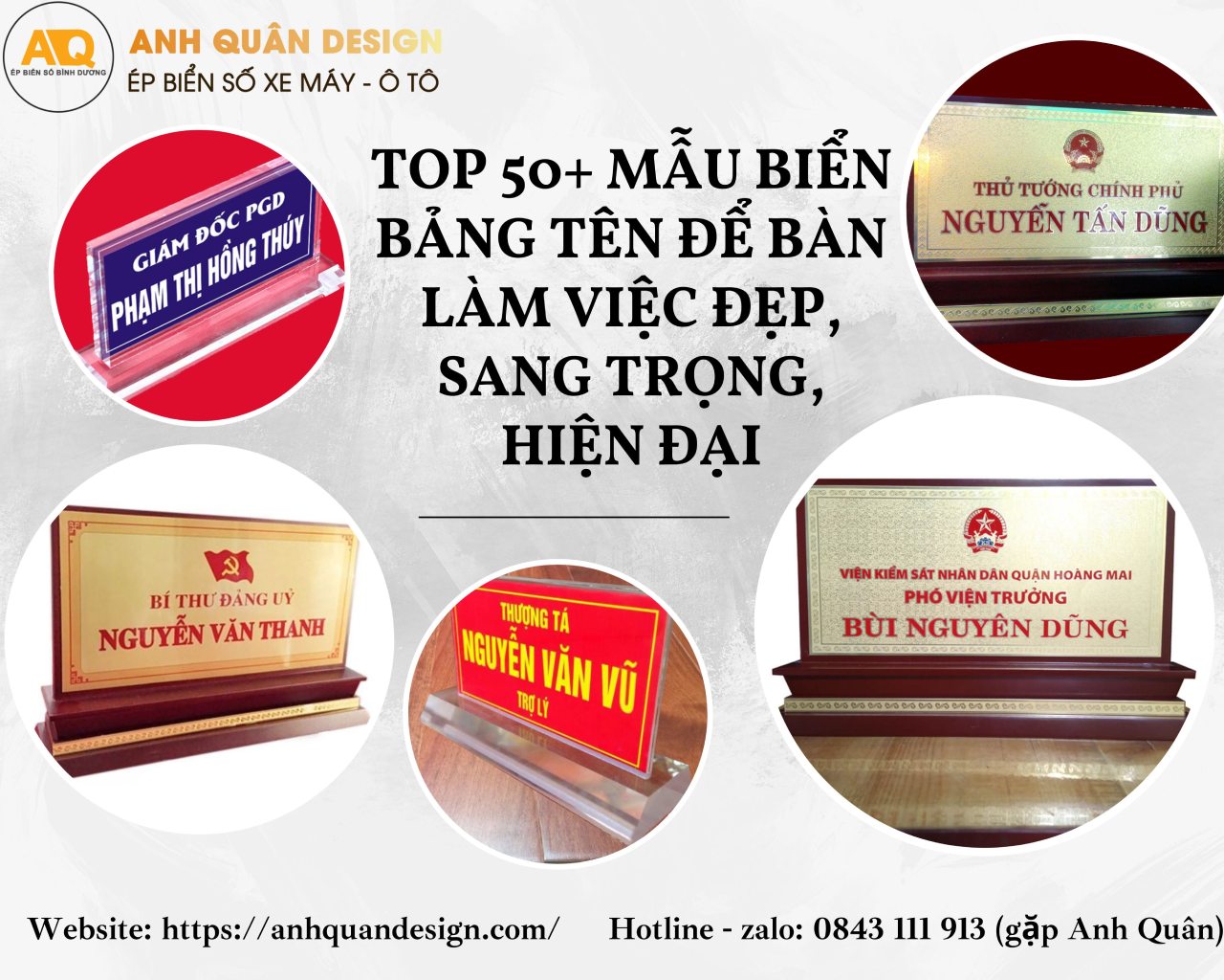 Biển Bảng tên để bàn làm việc