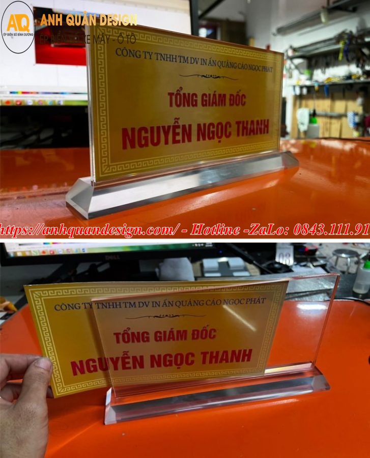 Biển Bảng tên để bàn làm việc