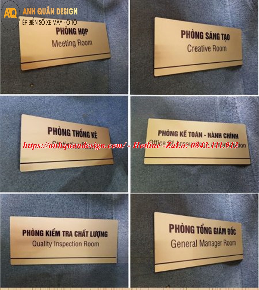 Bảng tên phòng ban công ty