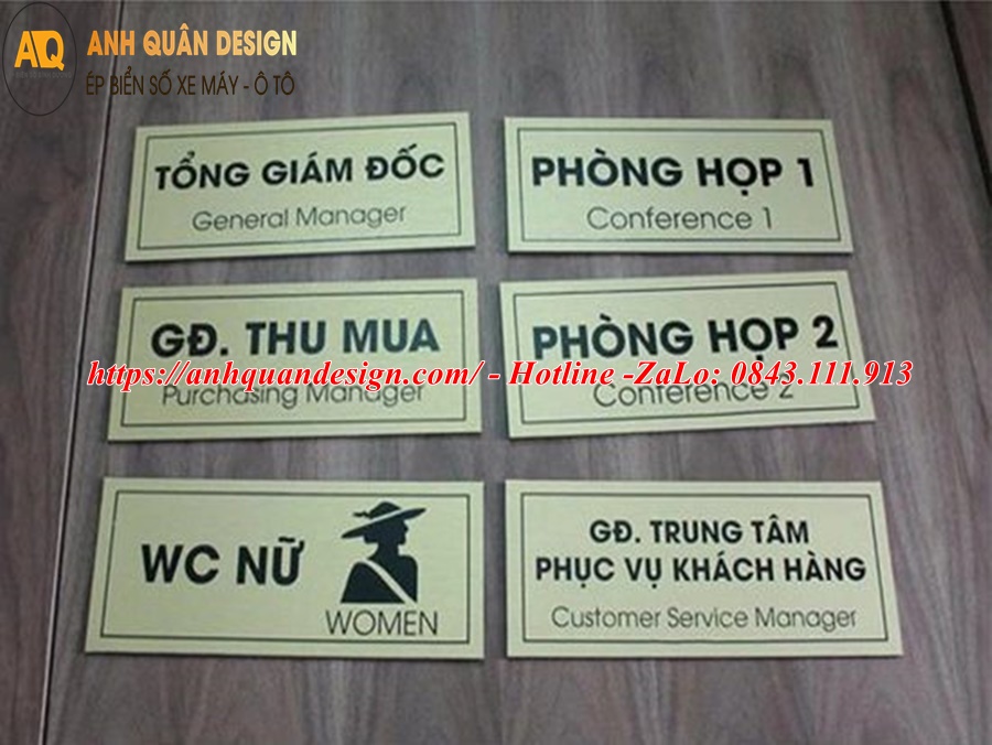 Bảng tên phòng ban công ty
