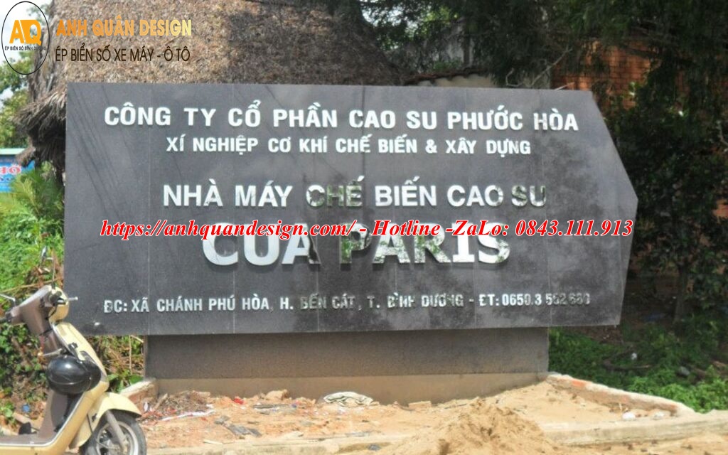 bảng tên công ty bằng đá