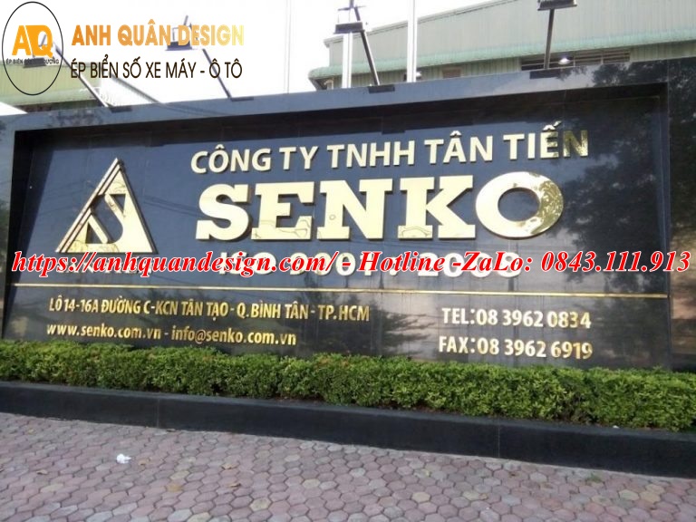 bảng tên công ty bằng đá