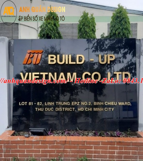 bảng tên công ty bằng đá