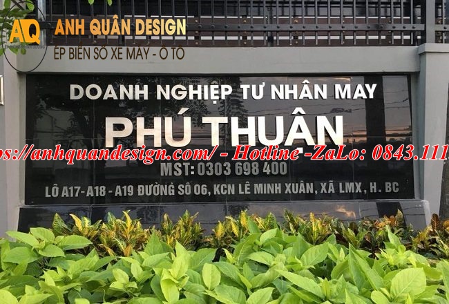 bảng tên công ty bằng đá