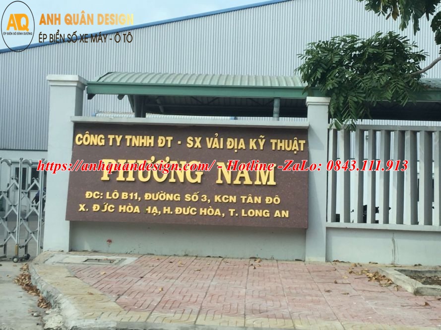 bảng tên công ty bằng đá
