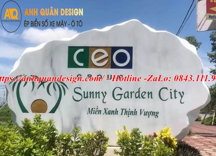 bảng tên công ty bằng đá