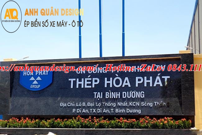 bảng tên công ty bằng đá