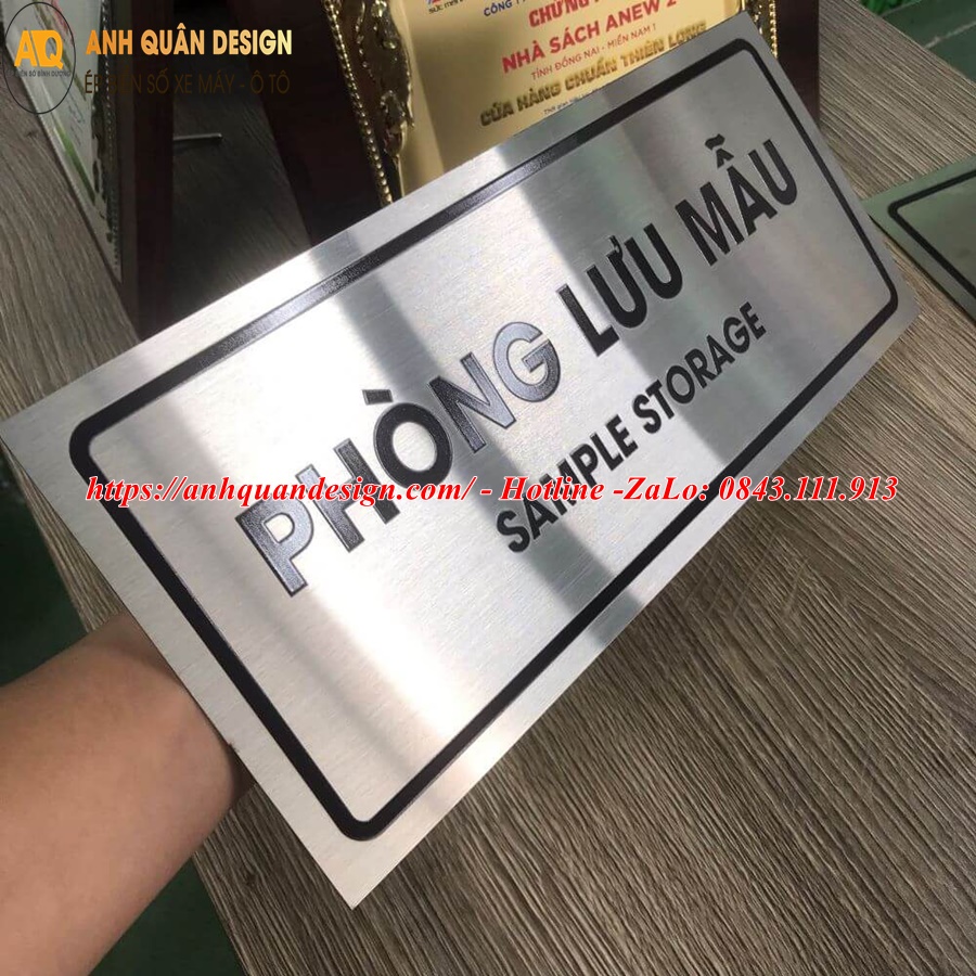 Biển tên phòng inox