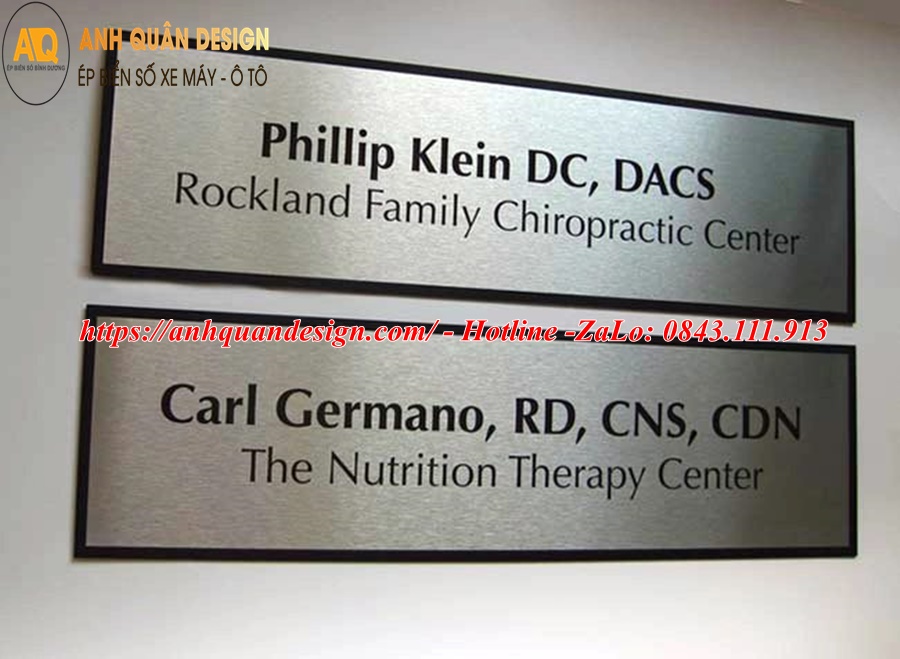 Biển tên phòng inox
