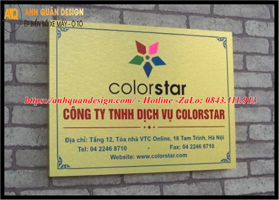 Bảng mica tên công ty