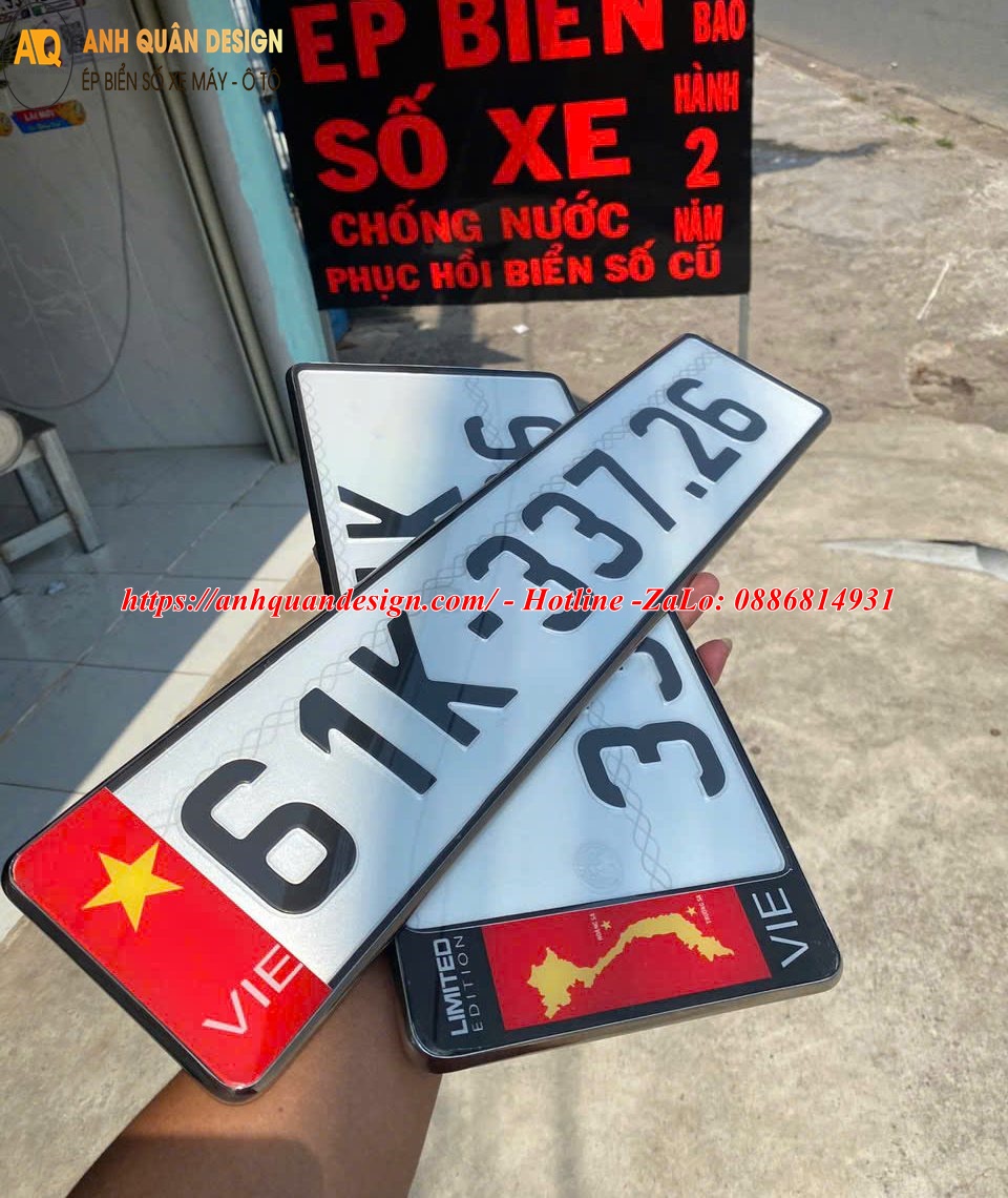 Khung Biển Số ô tô bản đồ Việt Nam