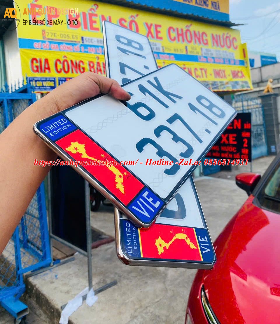 Khung Biển Số ô tô bản đồ Việt Nam