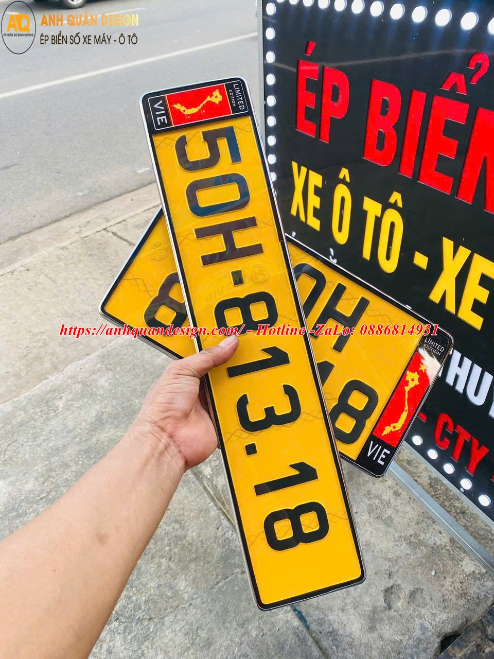 Khung Biển Số ô tô bản đồ Việt Nam