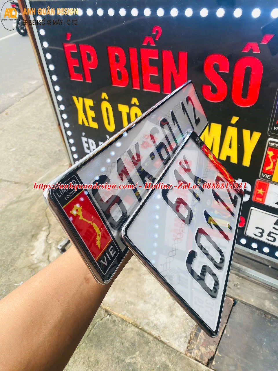 Khung Biển Số ô tô bản đồ Việt Nam