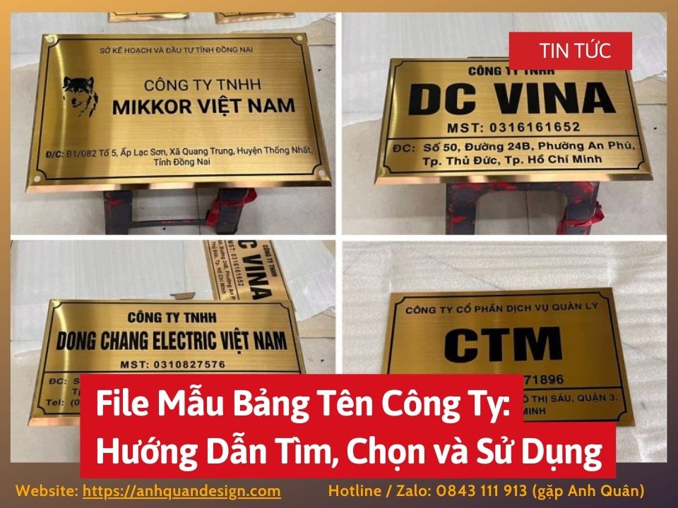 File Mẫu Bảng Tên Công Ty: Hướng Dẫn Tìm, Chọn và Sử Dụng
