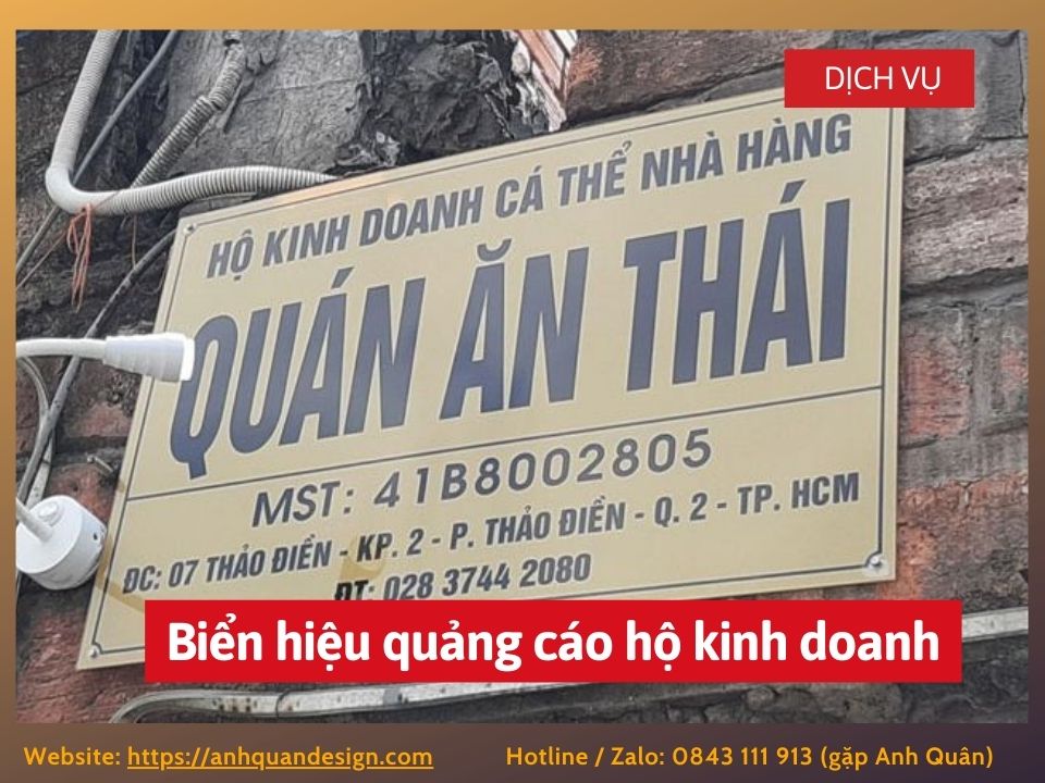 Biển hiệu quảng cáo hộ kinh doanh