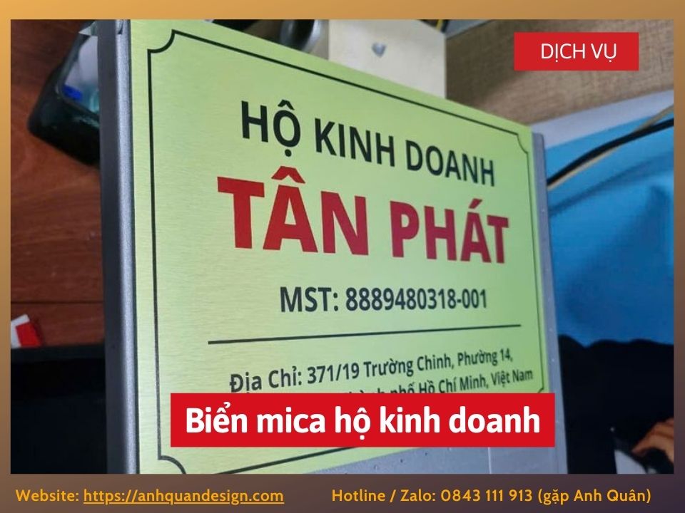 Biển mica hộ kinh doanh