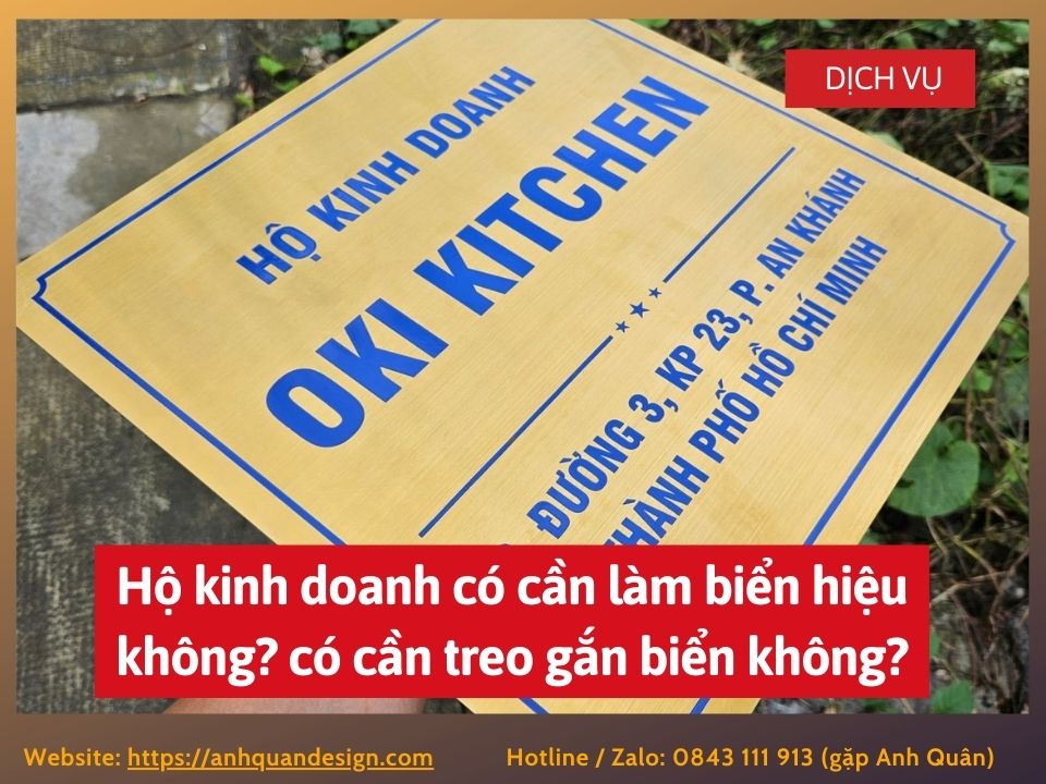 Hộ kinh doanh có cần làm biển hiệu không? Có cần treo gắn biển không?