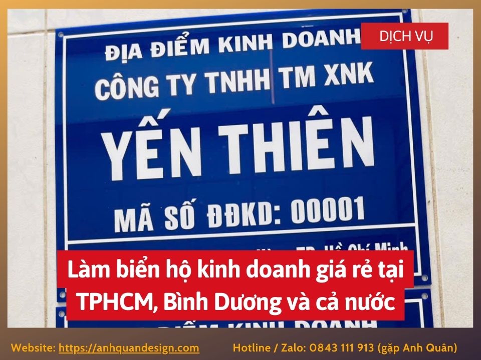 Làm biển hộ kinh doanh giá rẻ