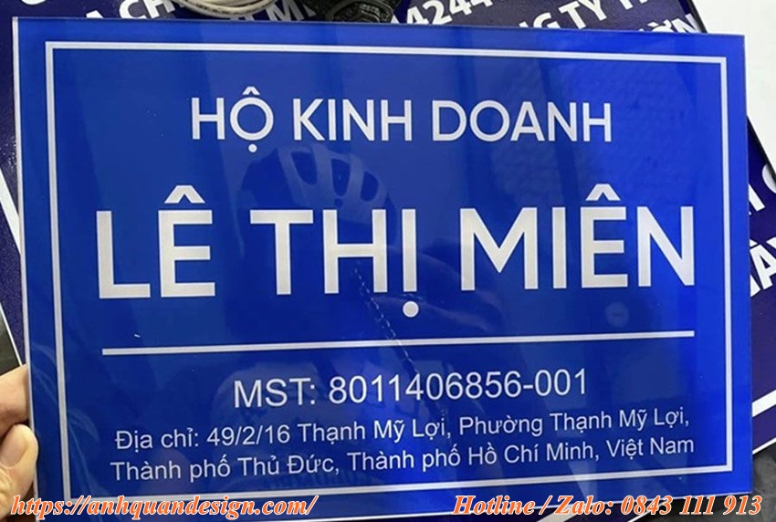 Biển mica hộ kinh doanh