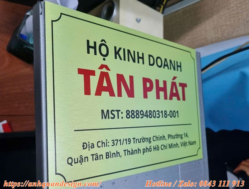 Biển mica hộ kinh doanh