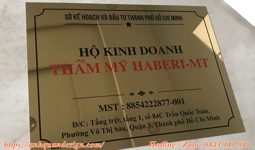 Biển mica hộ kinh doanh