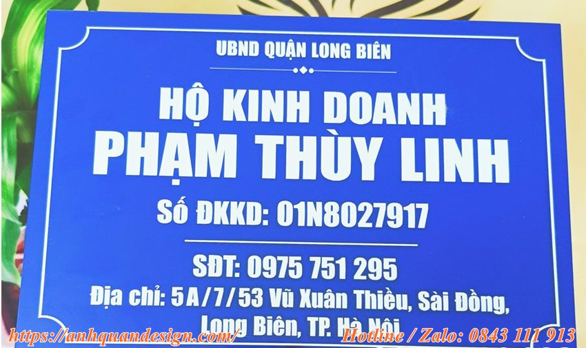Biển mica hộ kinh doanh