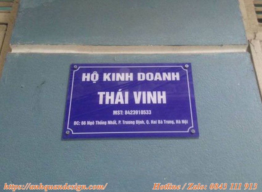 Biển mica hộ kinh doanh