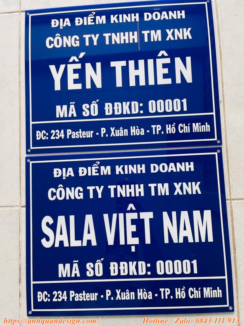 Biển mica hộ kinh doanh