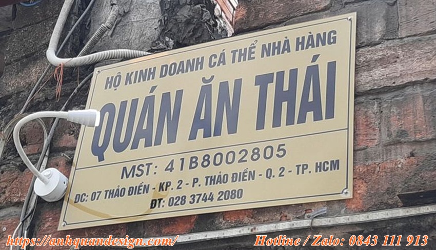 Biển mica hộ kinh doanh