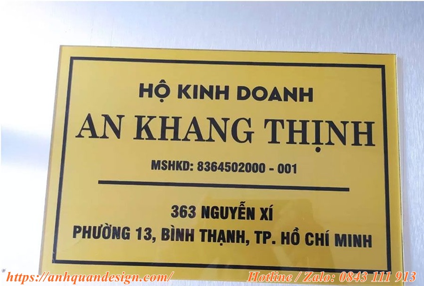 Làm biển hiệu hộ kinh doanh giáo dục