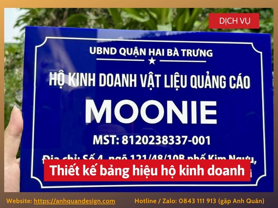 Thiết kế bảng hiệu hộ kinh doanh