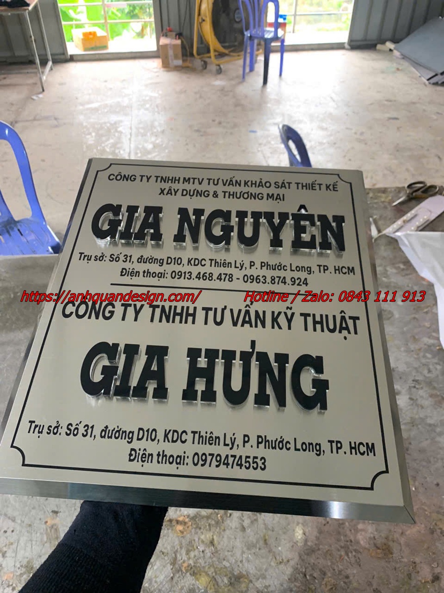 biển tên công ty, bảng tên công ty, biển hiệu công ty