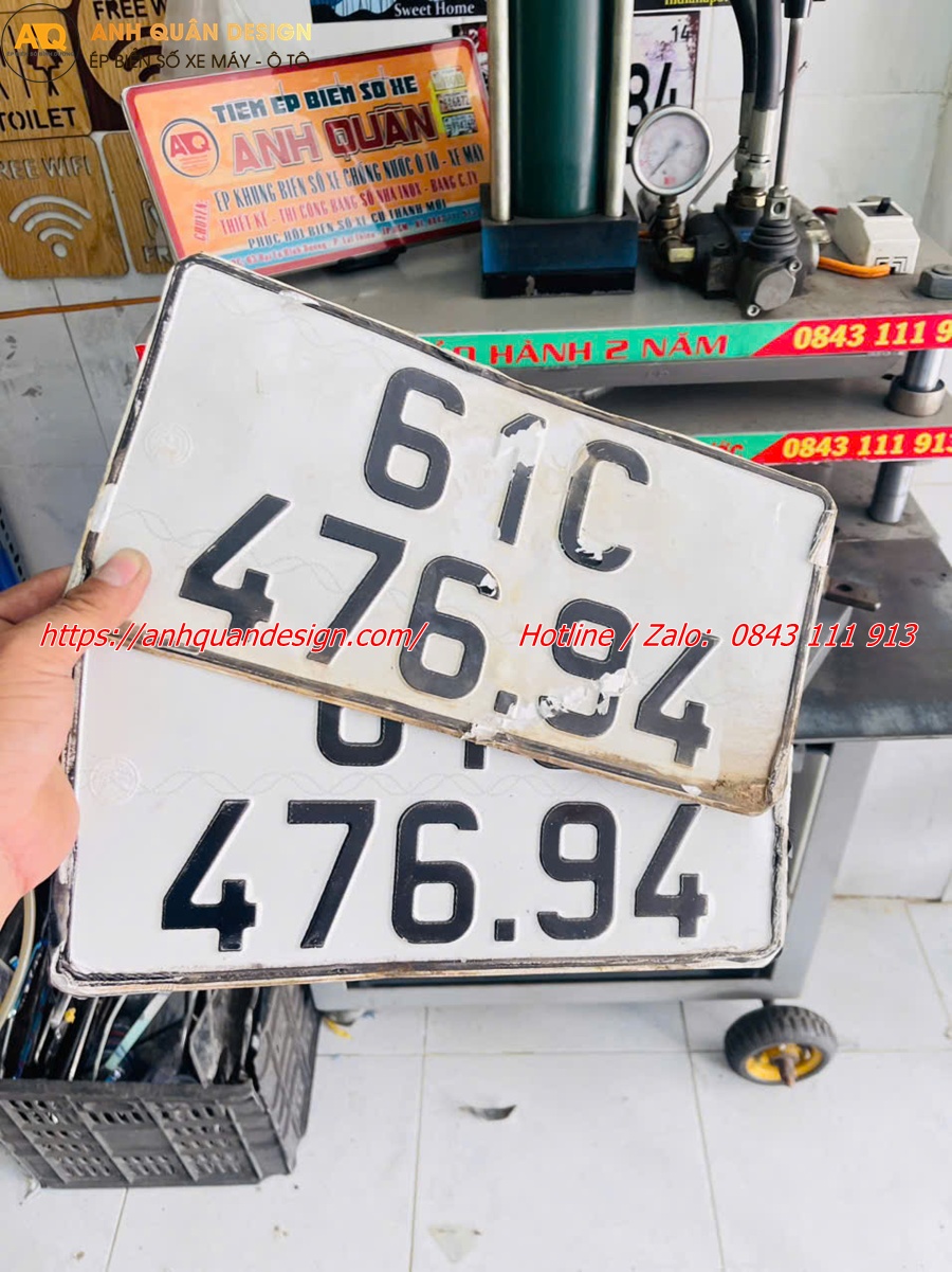 Phục Hồi Biển Số Xe Máy; Ép Biển Số Xe Máy 