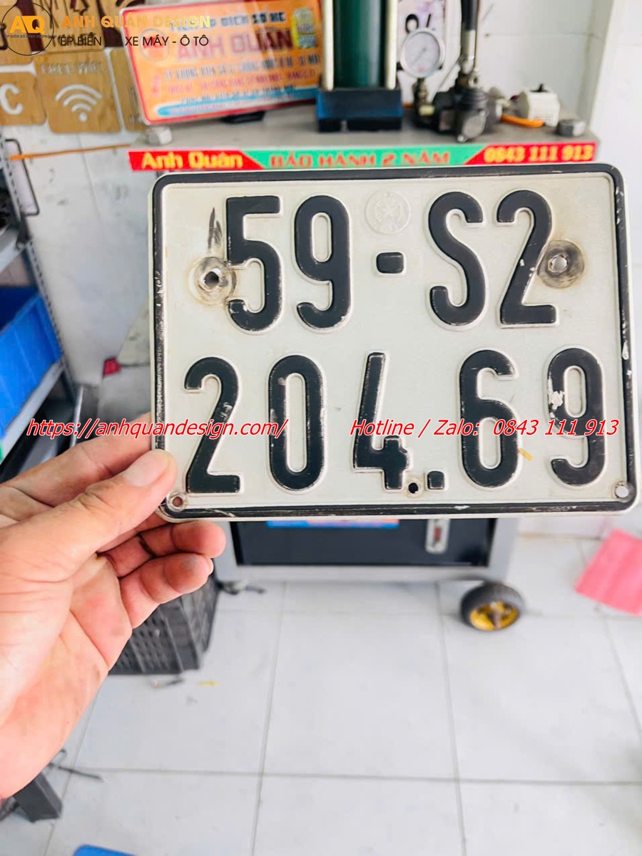 Phục Hồi Biển Số Xe Máy; Ép Biển Số Xe Máy 