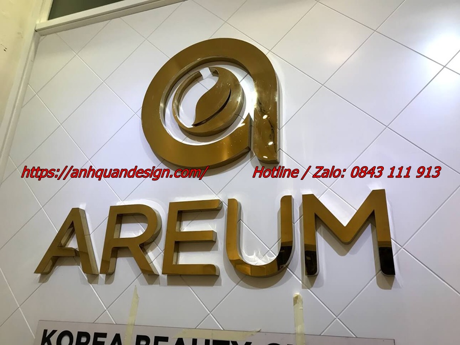 Gia công bảng inox, chữ inox, Logo inox