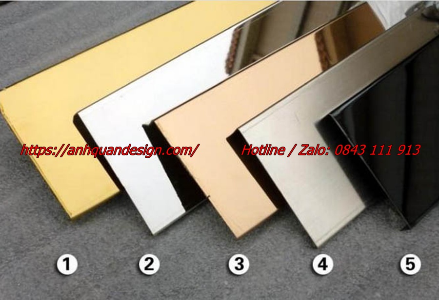 Gia công Inox vàng gương, vàng xước, bạc xước, ...tại TPHCM và Bình Dương